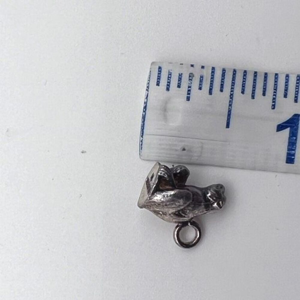 Vintage Women's Monkey 3D Sterling Silver Bracelet Charm Necklace Pendant - Picture 6 of 10